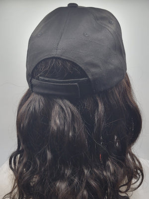 Black Baseball Cap Wigs- Body Wave