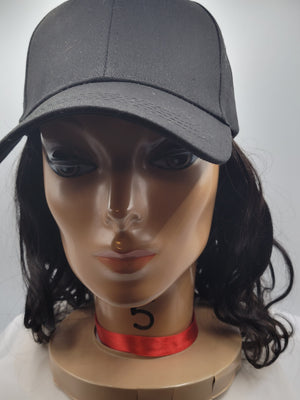 Black Baseball Cap Wigs- Body Wave