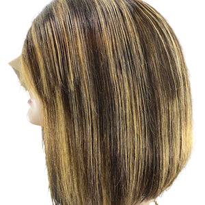 Southeast Asian Lace Front Wig Brown #2  Highlighted with Blonde #613 - Christopher Anthony's Premium Raw Virgin Hair