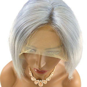 Southeast Asian Blue Silver Lace Front Wig - Christopher Anthony's Premium Raw Virgin Hair