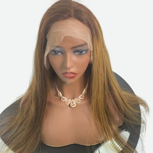 Ginger Highlight Straight Wig