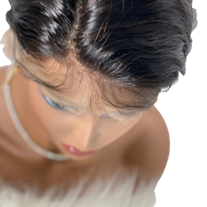 Raw Indian Natural  Body Wave Lace Front Wig