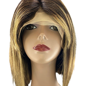 Southeast Asian Lace Front Wig Brown #2  Highlighted with Blonde #613 - Christopher Anthony's Premium Raw Virgin Hair