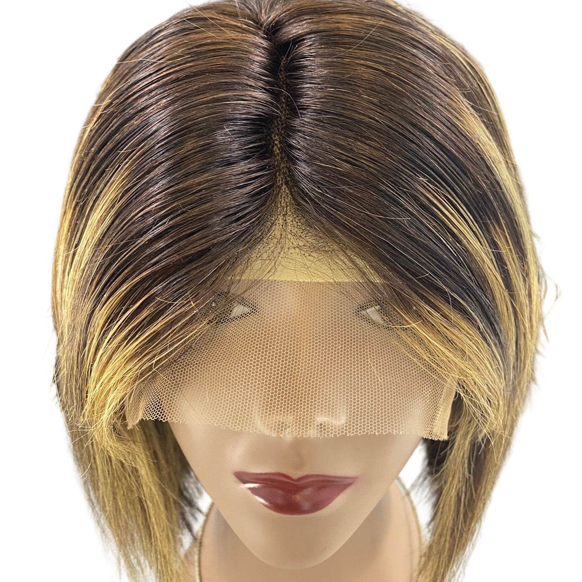 Southeast Asian Lace Front Wig Brown #2  Highlighted with Blonde #613 - Christopher Anthony&#39;s Premium Raw Virgin Hair