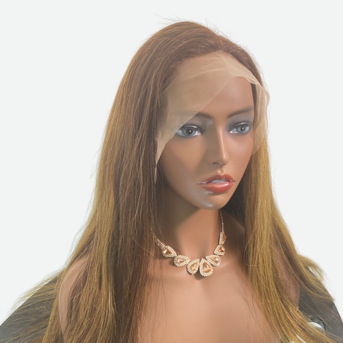 Ginger Highlight Straight Wig