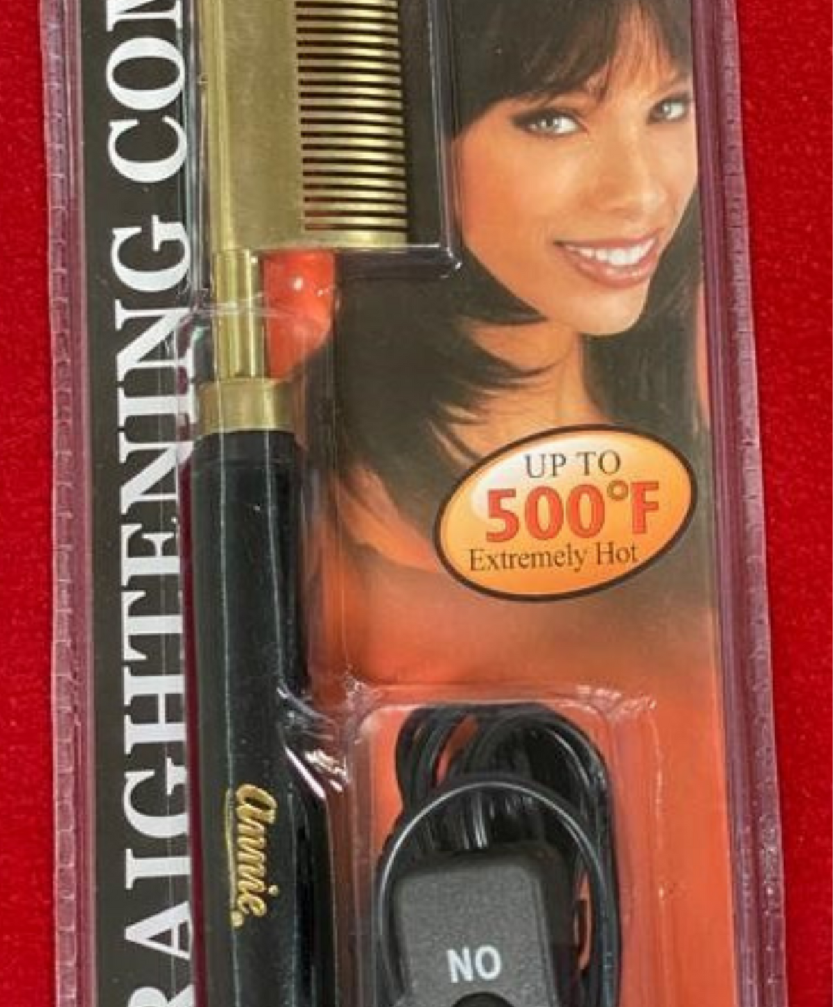 Annie Electric Straightening Comb-Medium Curved Teeth - Christopher Anthony&#39;s Premium Raw Virgin Hair