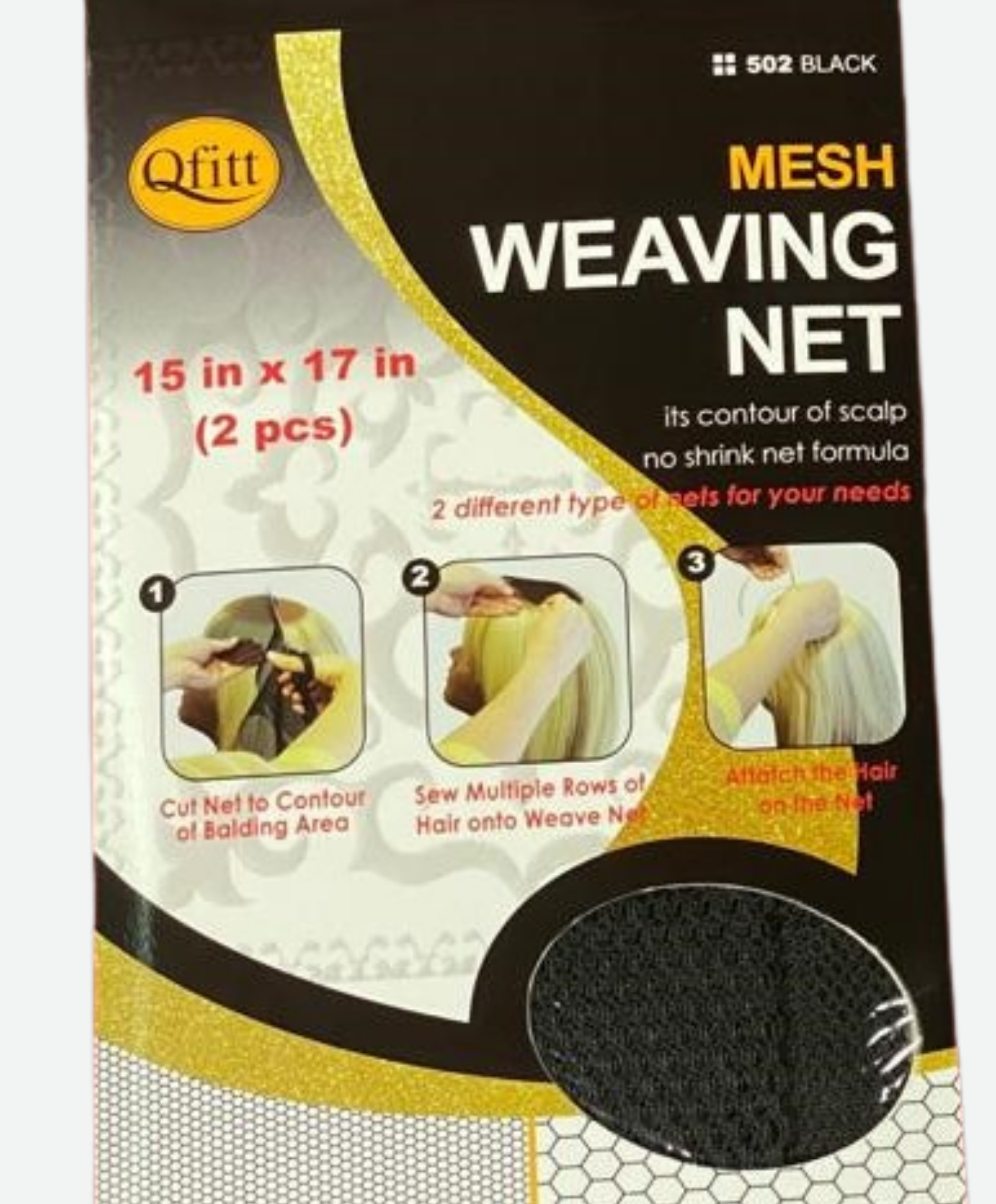 Auto Net Weave Qfitt Mesh Weaving Net #502 Black - Christopher Anthony's Premium Raw ...