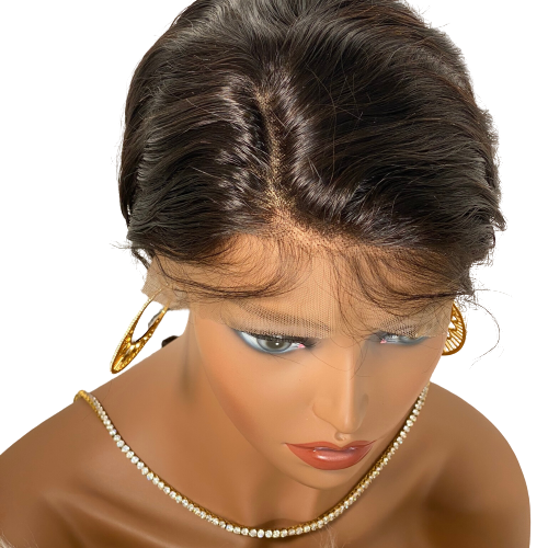 Raw Indian Natural  Body Wave Lace Front Wig